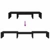 vidaXL Monitorständer Verstellbar Schwarz Eichen-Optik 60x24x10,5 cm