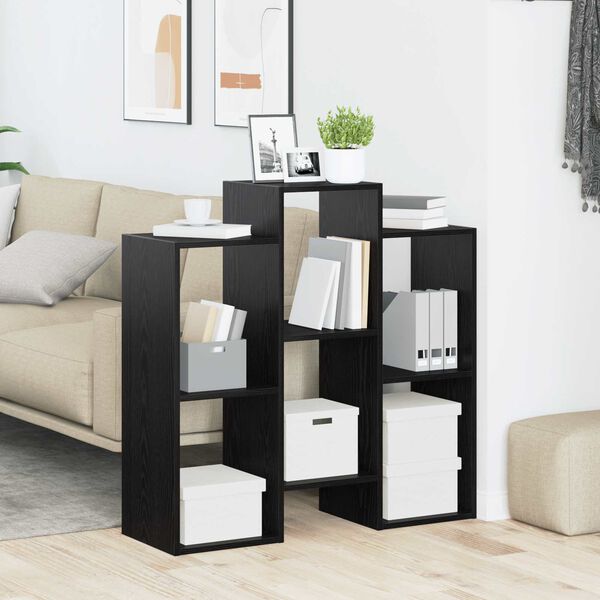 vidaXL Sideboard Schwarz Eichen-Optik 90 x 30 x 90 cm