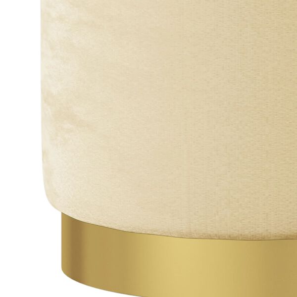 vidaXL Runder Aufbewahrungshocker Aprikose Samt 31 x 37 cm