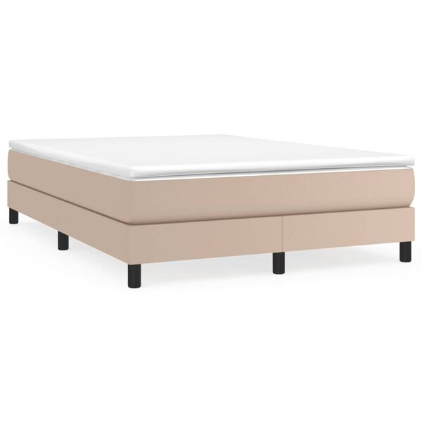vidaXL Boxspringbettgestell Cappuccino-Braun 140x200 cm Kunstleder