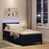 vidaXL Boxspringbett mit Matratze mit LED Schwarz 90 x 200 cm Stoff