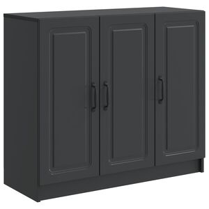 vidaXL Sideboard Schwarz 89 x 34,5 x 77 cm Holzwerkstoff
