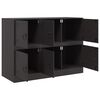 vidaXL Sideboard Schwarz 99x39x73 cm Stahl