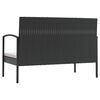 vidaXL 8-tlg. Garten-Lounge-Set mit Auflagen Poly Rattan Schwarz