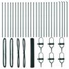 vidaXL Bodenmontierter Sechseckzaun 50 x 1,4 m PVC-beschichteter Stahl