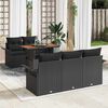 vidaXL Gartensofa-set mit Kissen 6 pcs Schwarz Poly-Rattan