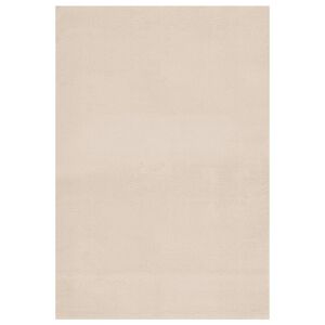 vidaXL Teppich Waschbar Flauschig Kurzflor 160x230 Rutschfest Beige