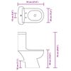 vidaXL Toilette mit Sp&uuml;lkasten Schwarz