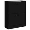 vidaXL Schuhschrank Schwarz 63x24x81 cm Holzwerkstoff