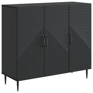 vidaXL Sideboard Schwarz 89 x 34,5 x 80 cm Holzwerkstoff