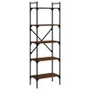 vidaXL B&uuml;cherregal 5 F&auml;cher Braun Eiche 56x31,5x174 cm Holzwerkstoff