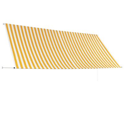 vidaXL Einziehbare Markise Gelb und Weiß 350 x 150 cm
