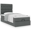 vidaXL Ottoman-Bett mit Matratze Dunkelgrau 100x200 cm Stoff