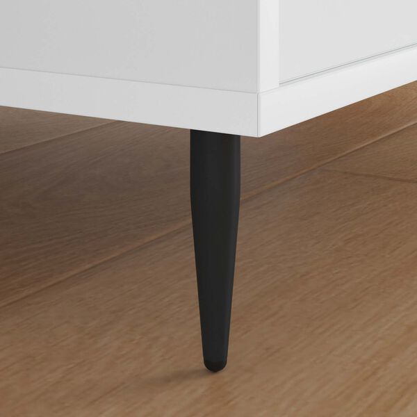 vidaXL M&ouml;belbeine 12 pcs Schwarz &Oslash; 40 x 98 mm Eisen