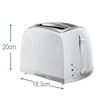 Russell Hobbs 2-Scheiben-Toaster Honeycomb Wei&szlig;