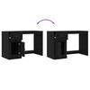vidaXL Schreibtisch mit Speicher Schwarz Eichen-Optik 50 x 115 x 75 cm