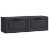 vidaXL Wandmontierter TV-Schrank Schwarz 98 x 31 x 30 cm Holzwerkstoff