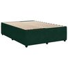 vidaXL Boxspringbett mit Matratze Dunkelgr&uuml;n 140x200 cm Samt