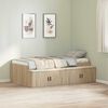 vidaXL Bett mit Stauraum Sonoma-Eiche 90 x 190 cm Holzwerkstoff