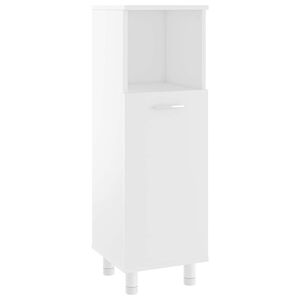 vidaXL Badezimmerschrank Wei&szlig; 30x30x95 cm Holzwerkstoff