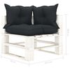 vidaXL 9-tlg. Garten-Lounge-Set Paletten mit Kissen in Anthrazit Holz