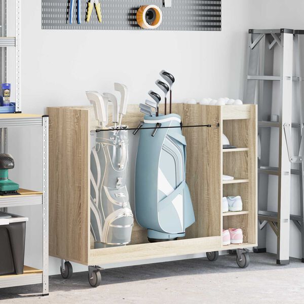 vidaXL Golf Schrank Mit Rad Uni Sonoma-Eiche 65 x 45 x 98 cm