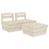 vidaXL 3-tlg. Garten-Paletten-Lounge-Set Impr&auml;gniertes Fichtenholz