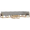 vidaXL Outdoor-Sofagarnitur 7 pcs Wei&szlig; und Hellgrau 79 x 79 x 37 cm