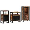 vidaXL Badezimmerm&ouml;bel-Set mit Regal 3 pcs Massives upgecyceltes Holz