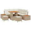 vidaXL Gartensofa-set mit Kissen 8 pcs Beige und Creme