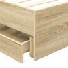 vidaXL Bettrahmen Sonoma-Eiche 75 x 190 cm Ingenieurs Holz