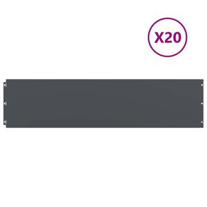 vidaXL Raseneinfassung 20 Stk. 25 x 103 cm Kaltgewalzter Stahl