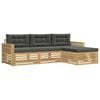 vidaXL Outdoor-Sofagarnitur 4 Stk. Wei&szlig; und Anthrazit