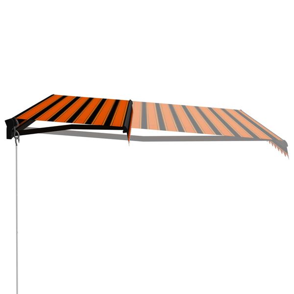 vidaXL Einziehbare Markise Handbetrieben 450 x 300 cm Orange und Braun