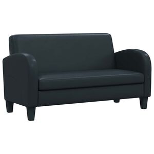 vidaXL Sofa 2-Sitzer Kunstleder Schwarz