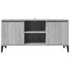 vidaXL TV-Schrank mit Metallbeinen Grau Sonoma 103,5x35x50 cm