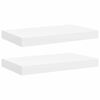 vidaXL Schweberegale 2 Stk. Wei&szlig; 40x23,5x3,8 cm MDF