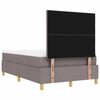 vidaXL Boxspringbett mit Matratze Taupe 120 x 190 cm Stoff