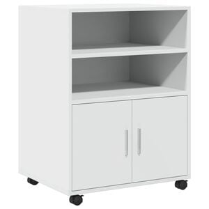 vidaXL Rollschrank Wei&szlig; 60x48x81 cm Holzwerkstoff