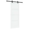 vidaXL Schiebet&uuml;r ORKDAL 83 x 211 cm Holzwerkstoff Wei&szlig; und Schwarz