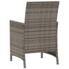 vidaXL 3-tlg. Bistro-Set mit Kissen Grau Poly Rattan
