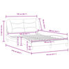 vidaXL Bettgestell ohne Matratze "Hvar" Cappuccino-Braun 140x200 cm Kunstleder