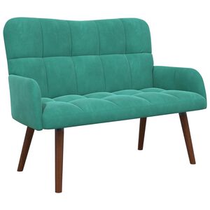 vidaXL 2-Sitzer Sofa T&uuml;rkis 115 x 61 x 87 cm Samt