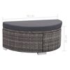 vidaXL 8-tlg. Garten-Lounge-Set mit Auflagen Poly Rattan Grau