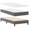 vidaXL Boxspringbett mit Matratze Grau 90 x 200 cm Kunstleder