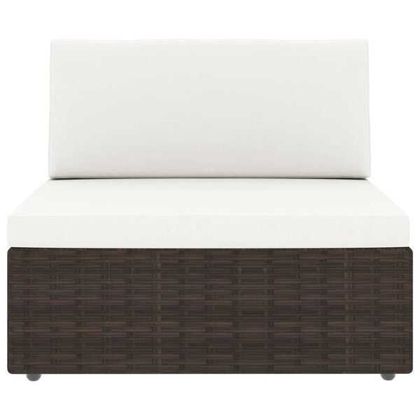 vidaXL 10-tlg. Garten-Lounge-Set Poly Rattan Braun