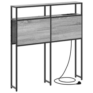 vidaXL Stauraum-Kopfteil mit Regal Grau Sonoma 98 cm Holzwerkstoff