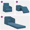vidaXL Schlafsofa Blau 65 x 80 x 83 cm Samt