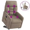 vidaXL Massagesessel mit Aufstehhilfe Taupe Mikrofasergewebe
