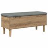 vidaXL Aufbewahrungsbank mit Kissen Artisan-Eiche 102 x 42 x 46 cm